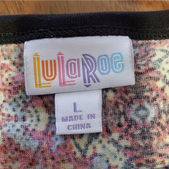 LuLaRoe Julia Simply Comfortable Bodycon Floral Colorful Dress Size L - Picture 7 of 12